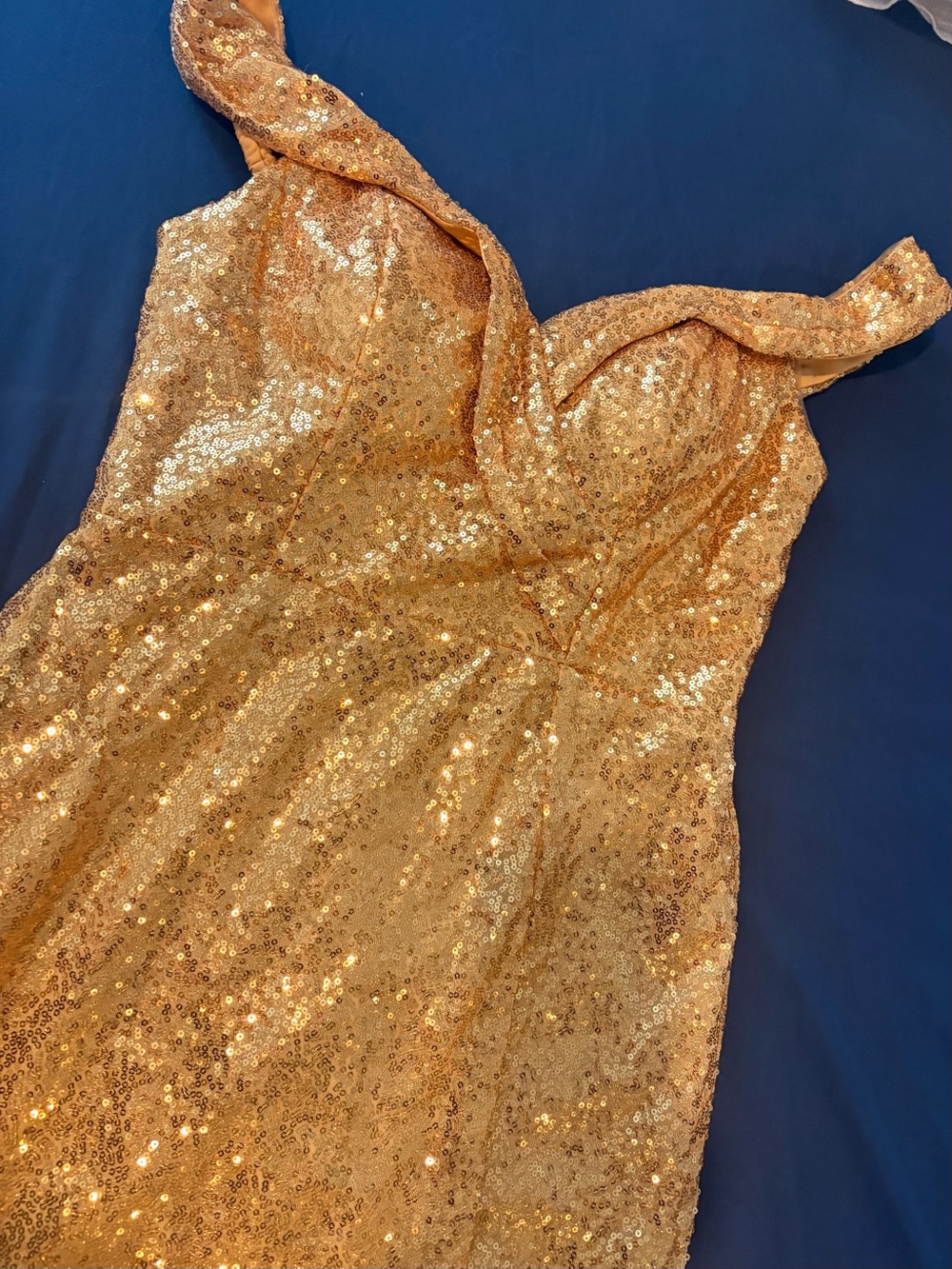 Gold Sequin Party Dress